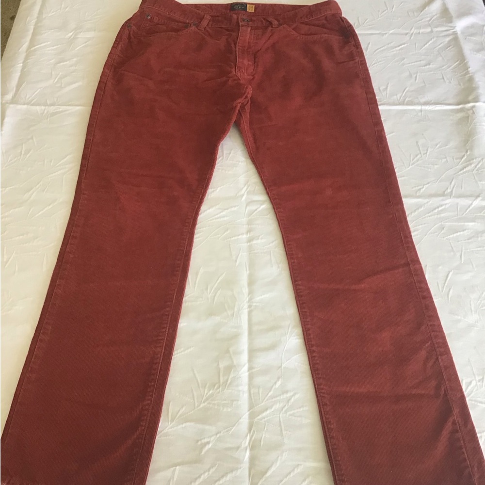 J. Crew Men's Corduroy Pants in Rust Red
